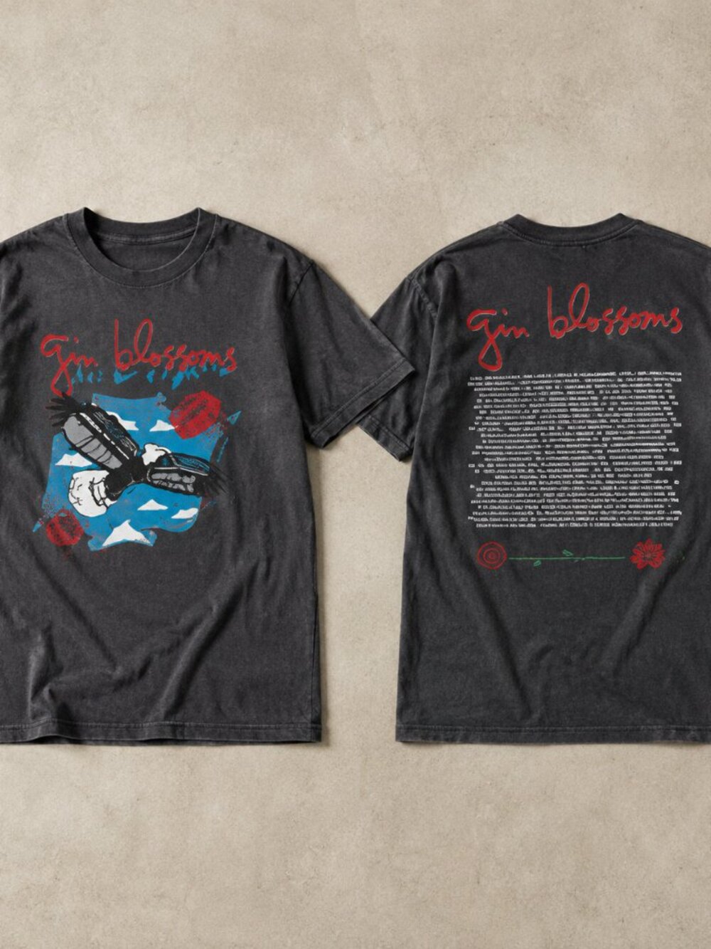 Gin Blossoms 2026 Tour With Blues Traveler Spin Doctors Charcoal T-Shirt